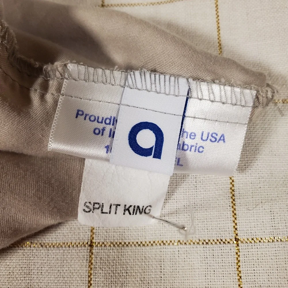 Amerisleep TENCEL Split King Size Fitted‎ Sheets Set of 2 Beige EUC